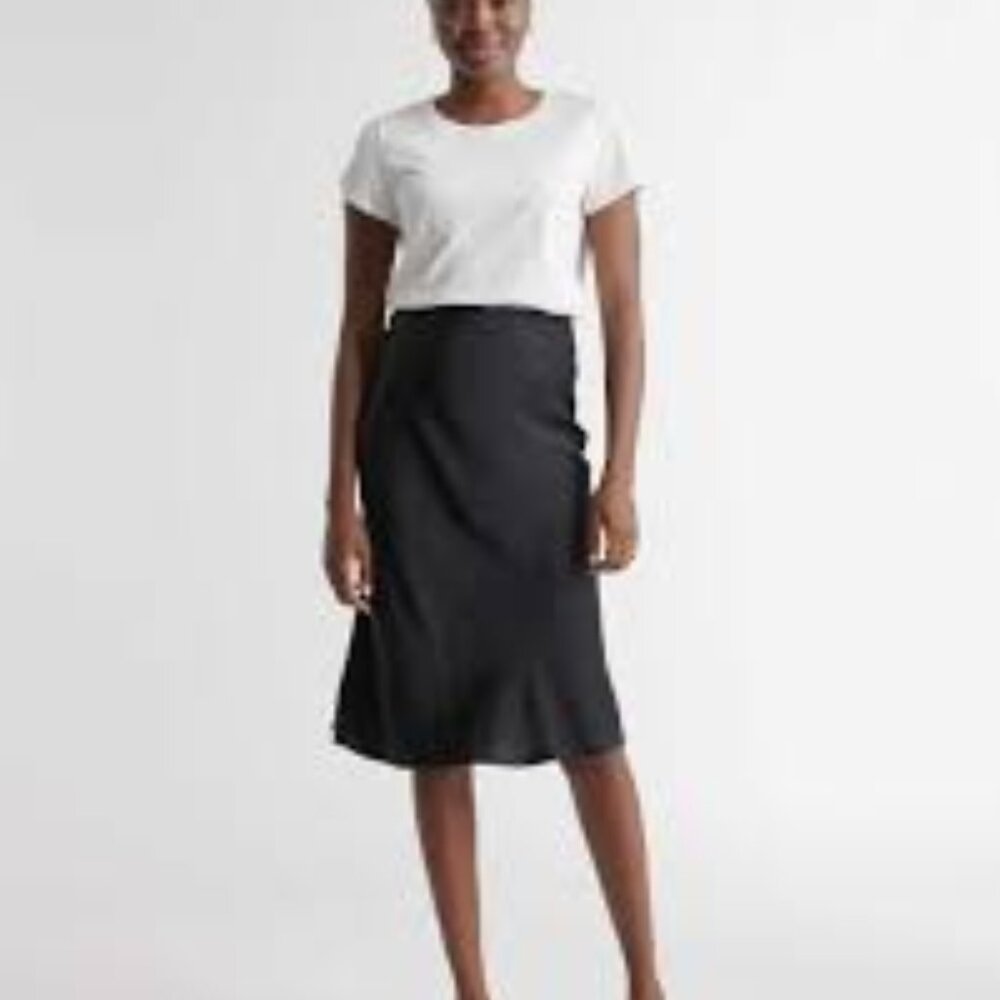 Quince 100% Washable Silk Skirt - Black - Small